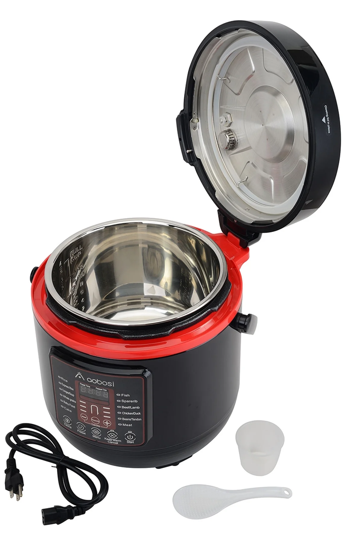 Aobosi YBW60-100Q1 Programmable Pressure Cooker 6Qt/1000W Stainless Steel Cooking Pot Digital Cooker