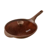 Amercook Alfita granite series non-stick frying pan, imported medical stone non-stick pan, brown, 32cm