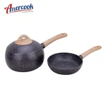 【经典款收官 · 已售罄】Amercook别致系列小球锅套装 奶锅煎锅小汤锅不粘锅2件套 电磁炉燃气通用 16cm