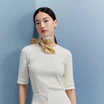 万事利WENSLI真丝丝巾女100%桑蚕丝中方巾领巾送妈妈送礼礼盒梦瑶-咖色
