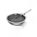 Sanhe 0-Coating Pure Titanium Wok, Non-stick Titanium Pan, Low-Smoke Wok, Suitable for Gas Stove and Induction Cooker, 32cm