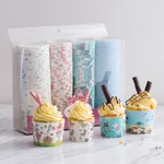 Magic Kitchen Baking muffin paper cup,Resist high temperature, Easy to release, small and Medium, 100 pieces