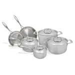 Duratux stainless steel three-layer 10-piece cookware set (silver)
