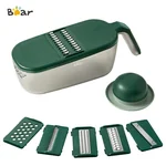 Bear, Kitchen multi-function vegetable cutter, Grater, CX-D0015, Six kinds of blades are optional, Safe and not hurting hands