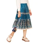 【China Direct Shipping, 10-15 days】Year's Clothing Line Cloud Painting Theatre Horse Face Dress Mother and Daughter Parent and Child Positioning Printing Patterns Subtlety Three colours available