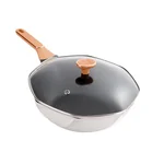 Yetele, Hot in Korea Eight Corners Non Stick Pan, Green/White, 32CM