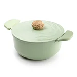 Amercook Forest Flower Series Ceramic Non stick Soup Pot Induction Cooker Gas Stove Universal 24cm Green