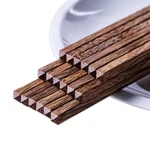 SunCha, Chinese chicken wing wooden chopsticks for household use, 10 pairs, 25CM