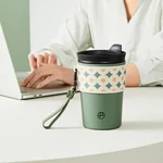 Lifease, Portable Mug, Sealed, Leak-proof, Insulated and Anti-scalding, Avocado Color 355ml