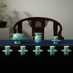 [China Direct Shipping, 5-7 days] Auratic China Porcelain Yongfengyuan Xihu Blue 17 Heads Tea Gift
