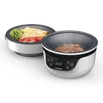 Tatung TSB-3016EA Fusion Cooker Grill Pan & Waterless Pot-Bake & Waterless Cook, 9" Grill Pan & 2.8 Qt Waterless pot, White