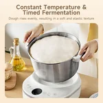Joydeem Large Capacity Noodle Machine HMJ-A501 Intelligent Kneading Machine Fully Automatic Kneading Machine Constant Temperature Fermentation 304 Stainless Steel Pressure Kneading and Awakening Integrated 5L