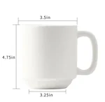 Zion Matte Mug Water Cup Matte Glaze Matte White 11oz