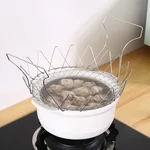 YAGAO Stainless steel frying large strainer drain basket, Drain and filter oil, Telescopic folding