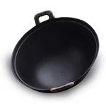 Zhensnahuan double ear cast iron pot Handmade cast iron pot with moiré pattern Uncoated Lightweight and durable Special for open fire 32/36/38/40cm