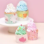 Zhanyi, Baking muffin paper cups, Cake cups,High temperature resistance, Easy to demould, 100 pieces