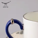 Auratic, Mr. Porcelain Sea Pearl, 4 Pieces Coffee Cup Saucer, Tea Cup, 180ml*2
