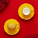 Auratic, Mr. Porcelain New Palace Porcelain, 4pcs Enamel Color Tea Coffee Set, 180ml*2