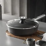 SOWE Flavored Volcanic Rock King Maifan Stone Black Pan Easy to clean and durable 28cm