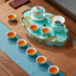 [China Direct Shipping, 5-7 days] Auratic China Porcelain Yongfengyuan 15 Heads Kung Fu Tea Set (Covered Bowl Set)