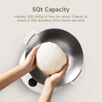 Joydeem Large Capacity Noodle Machine HMJ-A501 Intelligent Kneading Machine Fully Automatic Kneading Machine Constant Temperature Fermentation 304 Stainless Steel Pressure Kneading and Awakening Integrated 5L