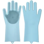 Flower Magic Gloves Silicone Dishwashing Gloves Heat Resistant Gloves With Scrubber flower-magic-gloves