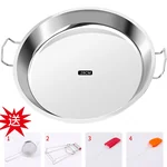 BJ Stainless Steel Plates Non-stick Steaming Plate 28CM Set Of 2