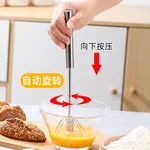 OAK  Push-type eggbeater ,No need to plug in, Quick whipped cream, 30.2*6.5cm