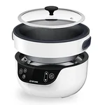 Tatung TSB-3016EA Fusion Cooker Grill Pan & Waterless Pot-Bake & Waterless Cook, 9" Grill Pan & 2.8 Qt Waterless pot, White