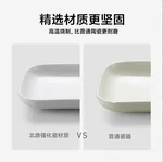 Buydeem multi-function steaming and stewing pot G563 ceramic white plate, special strengthened porcelain, strong and wear-resistant