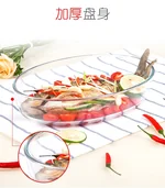 Finex tempered glass household baking tray For oven microwave refrigerator 2L capacity