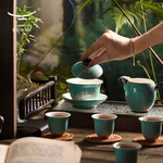 Auratic, Ink Peony, 8pcs Chinese Tea Set, coffee set
