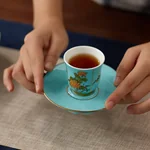 [China Direct Shipping, 5-7 days] Auratic China Porcelain Yongfengyuan Xihu Blue 17 Heads Tea Gift