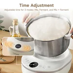 Joydeem Large Capacity Noodle Machine HMJ-A501 Intelligent Kneading Machine Fully Automatic Kneading Machine Constant Temperature Fermentation 304 Stainless Steel Pressure Kneading and Awakening Integrated 5L