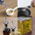 Prime Cook Two-piece glass oil bottle seasoning bottle, automatic opening and closing, dustproof and leak-proof,750ml/500ml