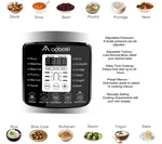 Aobosi Electric Pressure Cooker 8Qt/1200W Multi-Functional Non-Stick Cooking Pot Digital YBW80-120G