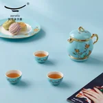 Auratic, "Mrs. Porcelain·West Lake Blue", Portable Travel Tea Set, 7 Pieces