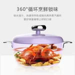 VELOSAN 温仑山鹅卵石汤锅微压炖锅不粘锅家用煮粥煲汤锅 24cm-白玉兰