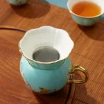 [China Direct Shipping, 5-7 days] Auratic China Porcelain Yongfengyuan 15-head Tea Set in West Lake Blue