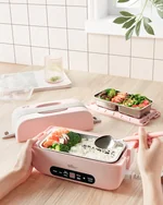 Bear Smart Electric cooking and steaming lunch box, Appointment timing, Pluggable heating and insulation,1L