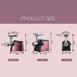 Avan-Pacific UMG-1801 ETL #8 LongLife Durable Electric Digital Light Touch Stainless Steel Meat Grinder with 2 S.S. Knives