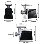 Avan-Pacific UMG-3010 LongLife Metal-Gear Heavy-Duty Electric Digital Light Touch Meat Grinder