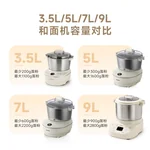 Joydeem Large Capacity Noodle Machine HMJ-A501 Intelligent Kneading Machine Fully Automatic Kneading Machine Constant Temperature Fermentation 304 Stainless Steel Pressure Kneading and Awakening Integrated 5L