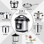 Aobosi Electric Pressure Cooker 8Qt/1200W Multi-Functional Non-Stick Cooking Pot Digital YBW80-120G