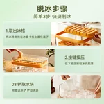 【China direct mail, delivery time 10-15 days】Suncha ice cube mold refrigerator homemade ice compartment food grade press type ice storage box ice making mold single-layer -32 compartments
