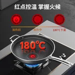 康巴赫 第六代炒锅不粘锅抗菌不锈钢炒菜锅双蜂窝锅红点电磁炉燃气通用 六代双蜂窝炒锅 34cm
