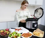 Aobosi Electric Pressure Cooker 8Qt/1200W Multi-Functional Non-Stick Cooking Pot Digital YBW80-120G