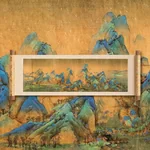【中国直邮，时效10-15天】博物文创 卷轴冰箱贴名画系列（千里江山图）磁贴创意古典实用装饰墙贴