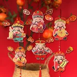 【中国直邮，时效10-15天】首力 新年财神冰箱贴 喜庆小挂饰盆栽装饰龙年挂饰（六个装）