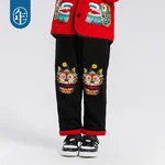 【China Direct Shipping, 10-15 days】New year's clothing, boys' pants, autumn and winter new girls' casual sweatpants, velvet lining, heat preservation